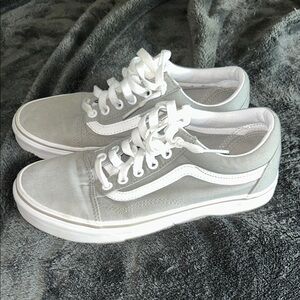 Gray and White Casual Sneakers